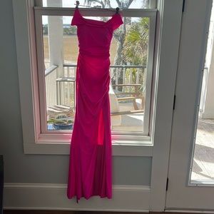 Hot pink prom dress size 4
